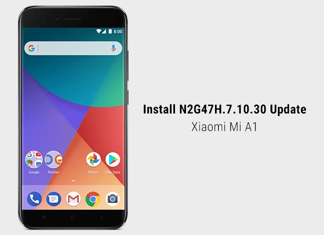 Установите ноябрьское обновление Xiaomi Mi A1 (N2G47H.7.10.30)