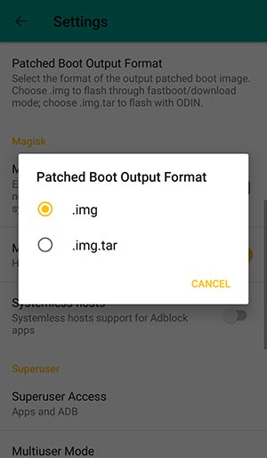 Root Google Pixel 2 and Pixel 2 XL - Change Patched Boot Image format