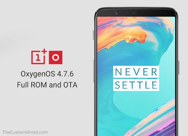 Установите обновление OxygenOS 4.7.6 на OnePlus 5T