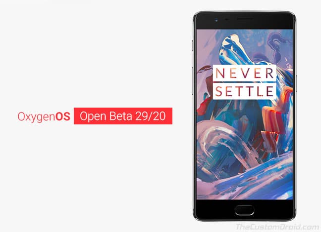 Install OxygenOS Open Beta 29/20 on OnePlus 3/3T
