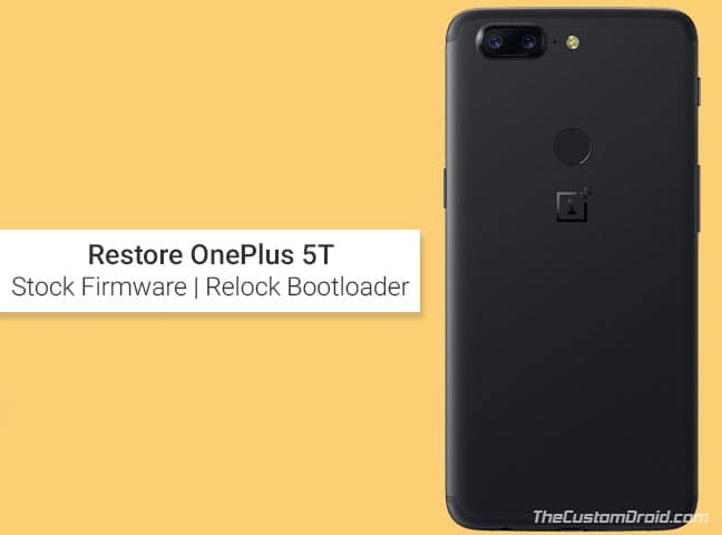 Oneplus 5t прошивки