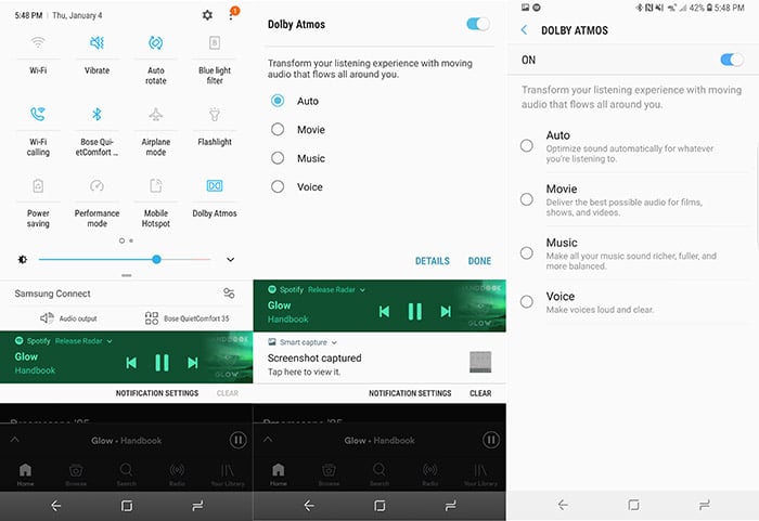 Install Leaked Android Oreo CRA1 Build - Dolby Atmos Screenshots