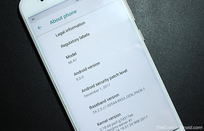 Install Xiaomi Mi A1 Android Oreo OTA