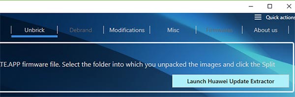 Restore Honor 7X Stock Firmware - Launch Huawei Update Extractor