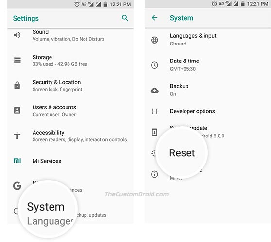 Hard Reset Xiaomi Mi A1 in Settings - 1