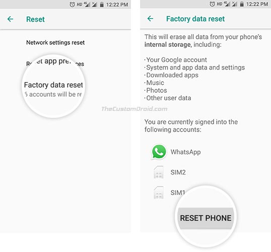 Hard Reset Xiaomi Mi A1 in Settings - 2