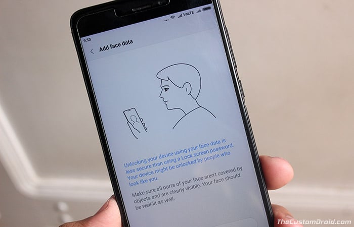 How to enable Face Unlock on Redmi Note 4