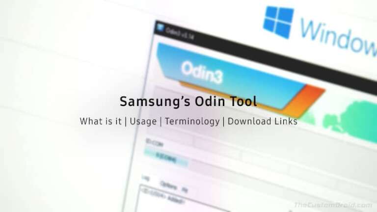 Samsung’s Odin Flash Tool for Windows