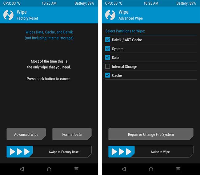 TWRP Wipe to Install ZTE Axon 7 B35 Update