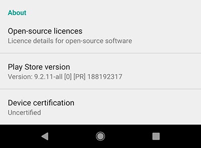 Google Blocks GApps on Uncertified Devices