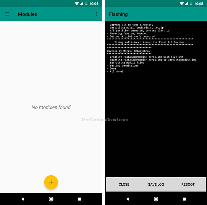 Fix Android 8.1 Oreo Multi-Touch Issue using Magisk Module - 1