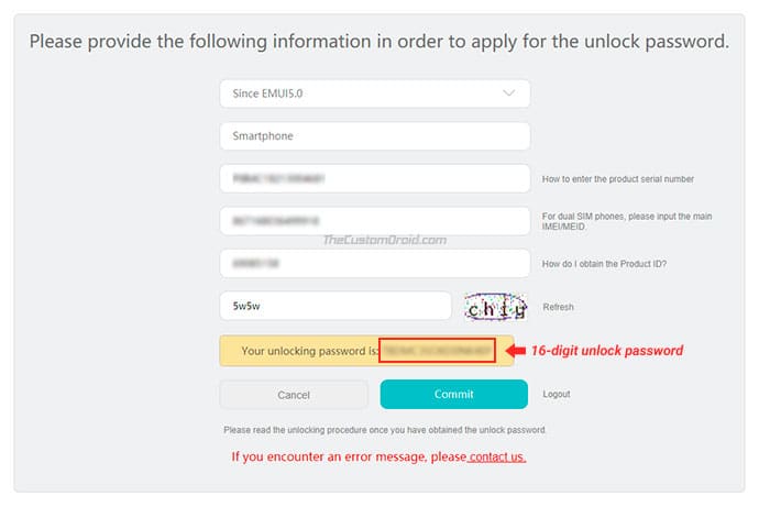 How to Unlock Bootloader on Huawei P20 - Unlock Password