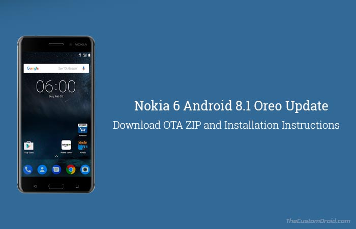 Install Nokia 6 Android 8.1 Oreo Update - OTA