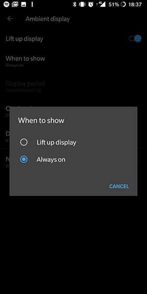 Always-On Display on OnePlus 6 and OnePlus 5/5T - Screenshot