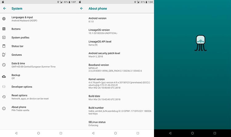 Install Generic System Images on Razer Phone - LineageOS 15.1 Screenshots