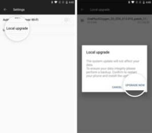 Install OxygenOS Open Beta 13/11 on OnePlus 5/5T using Local Upgrade - 2