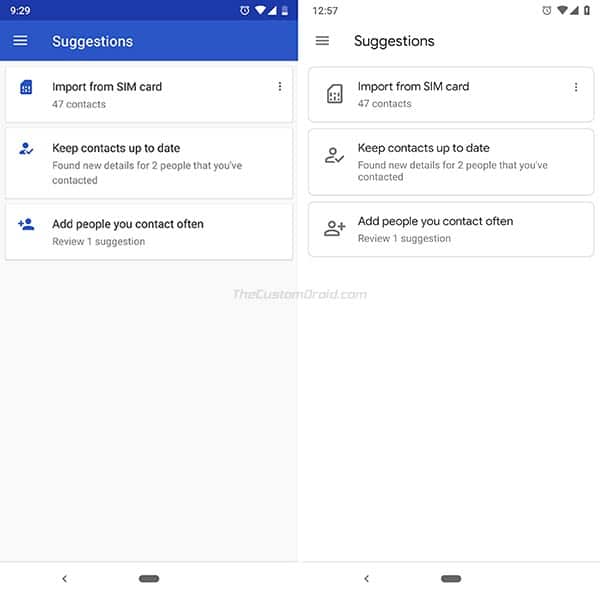 Google Contacts 3.0 - Suggestions