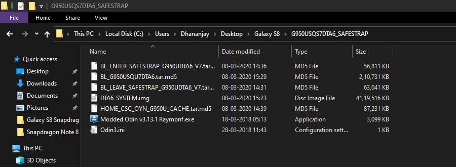Snapdragon Galaxy S8 Android Pie Safestrap ROM Files