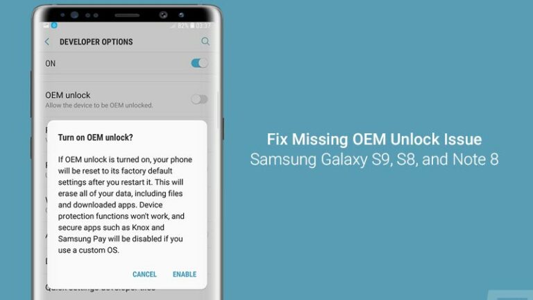 Fix Missing OEM Unlock Toggle on Samsung Galaxy Devices (Guide)