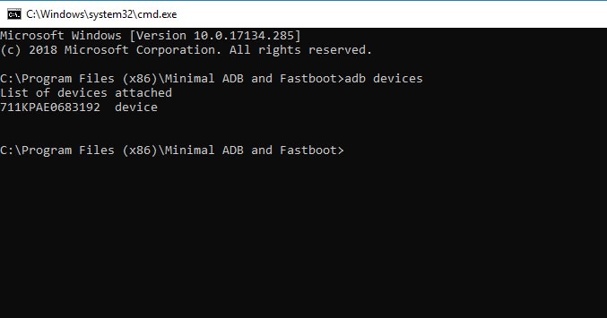 minimal adb fastboot installed