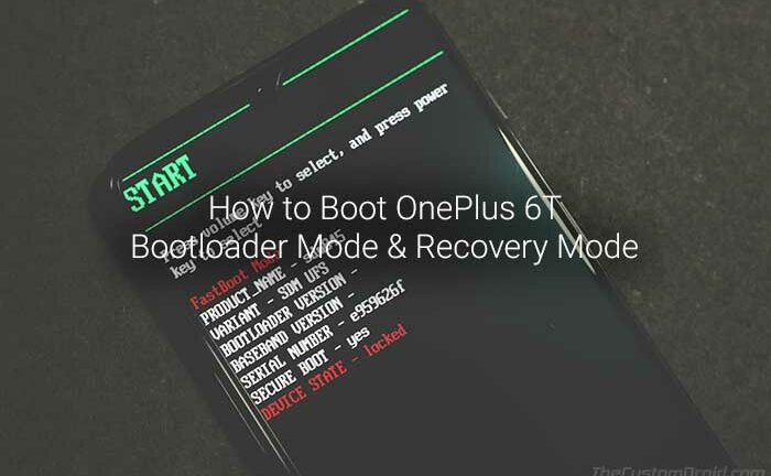 Enter Fastboot and Recovery Modes on OnePlus 6/6T [3 Different Ways]