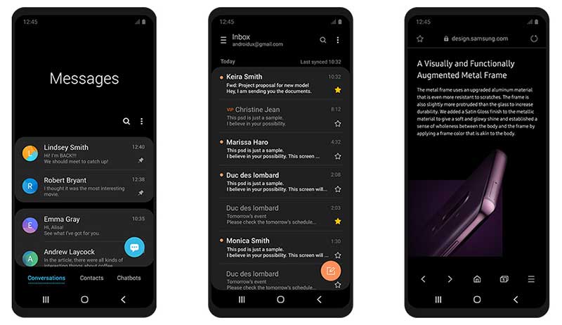 Android Pie-based One UI on Samsung Galaxy Note 9 - Dark Mode