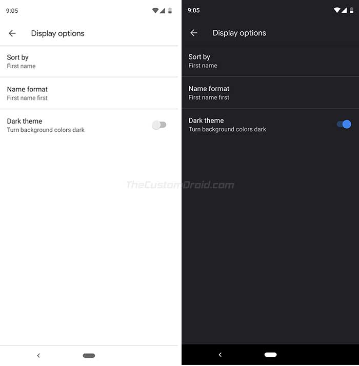 Google Phone v27 Beta - Dark Mode