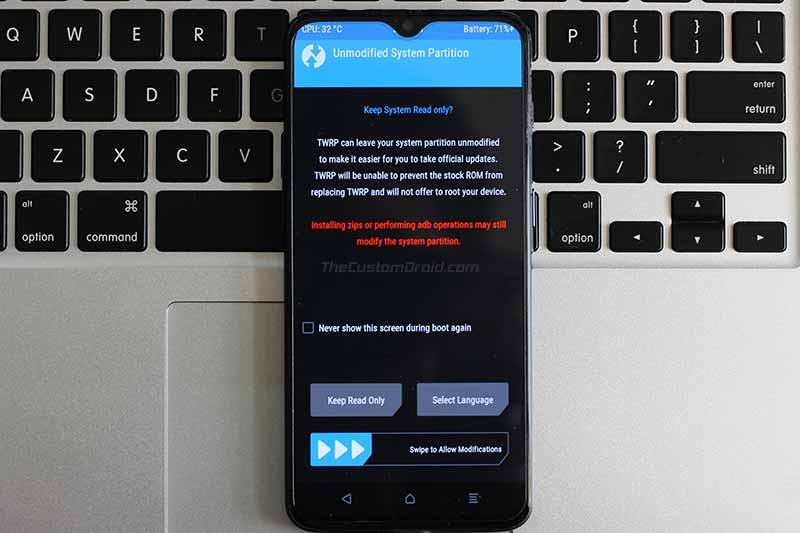 Install TWRP Recovery on OnePlus 6T - Keep Read Only in TWRP