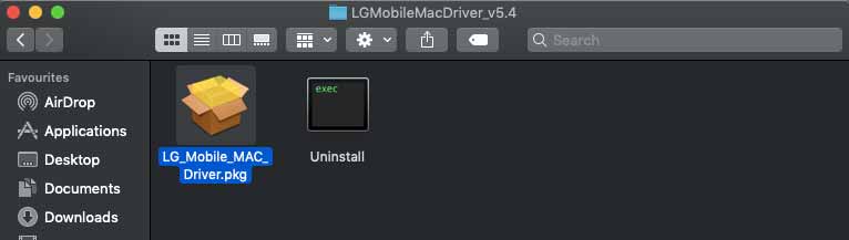 Double-Click on 'LG_Mobile_MAC_Driver.pkg' to Launch Installer