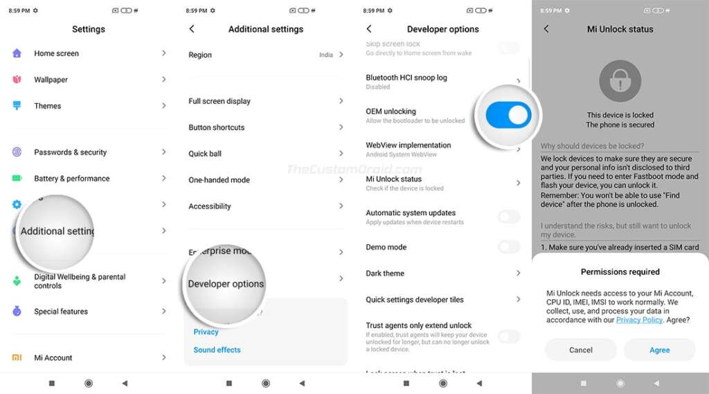 Enable OEM Unlocking and Bind Mi Account on Redmi K20/K20 Pro