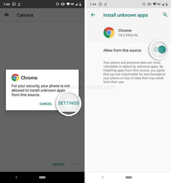 Enable Unknown Apps to Install Google Camera Port APK on Redmi K20/K20 Pro