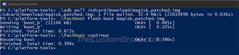 Flash Magisk Patched Boot Image to Root Xiaomi Mi A3