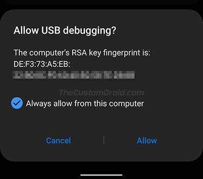 Allow USB Debugging to boot Samsung Galaxy Note 10/10+ into Recovery Mode using ADB Command