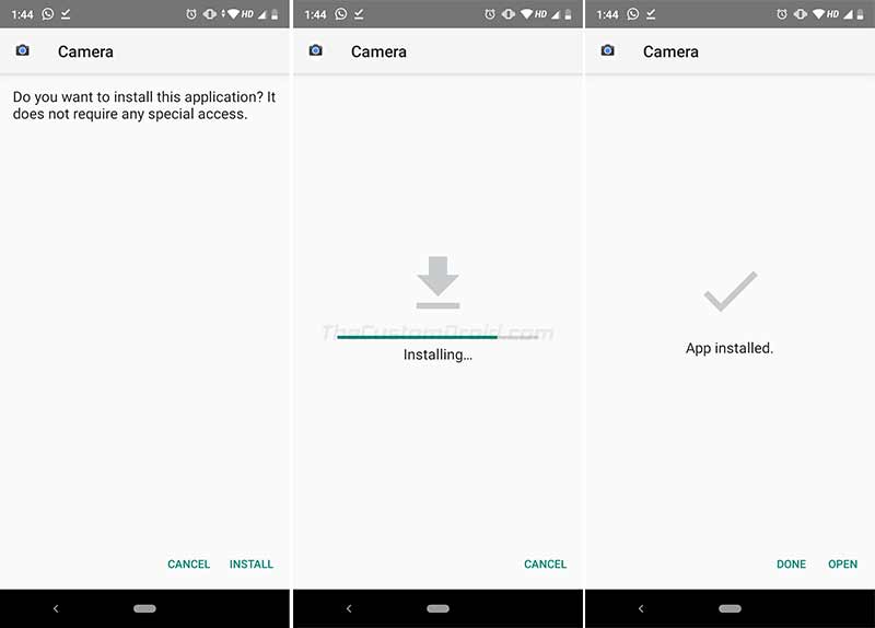 Установите порт Google Camera на Android