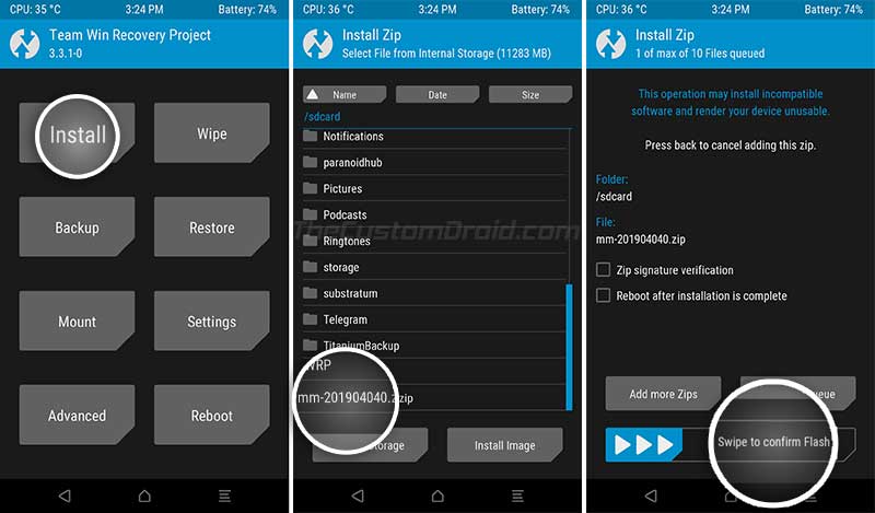 Install 'Magisk Manager for Recovery Mode' mod in TWRP
