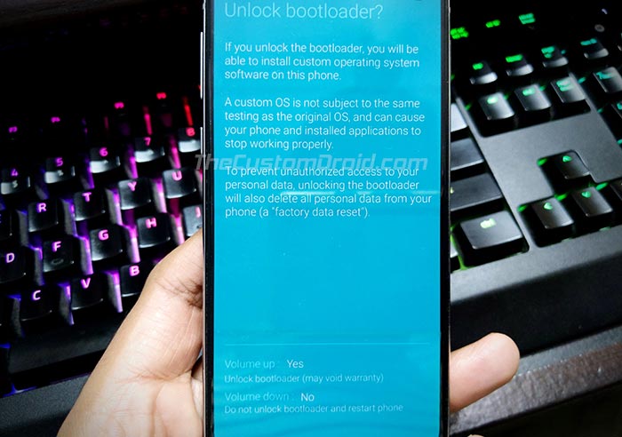 Press Volume Up Button to Unlock Bootloader on Samsung Galaxy Note 10/10+