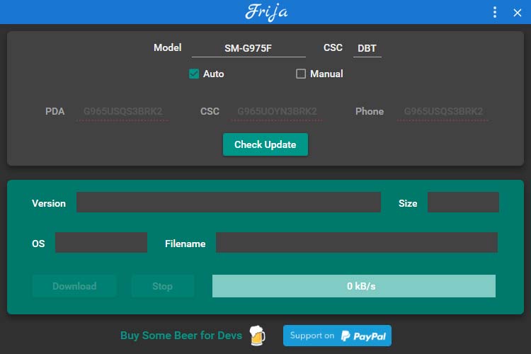 Frija Tool с включенным ночным режимом