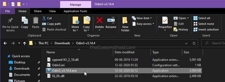 Запустите Odin Flash Tool на вашем ПК с Windows