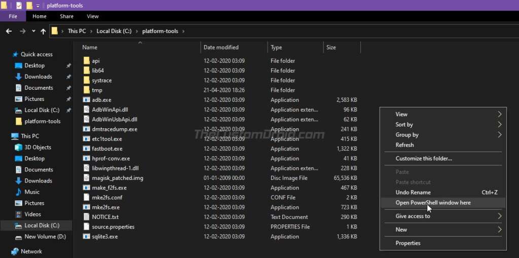 Copy Patched Boot Image to the Platform-tools Folder