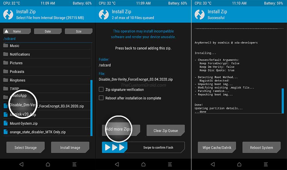 Infinix Hot 8 - Flash Foreced-Encryption Disabler in TWRP