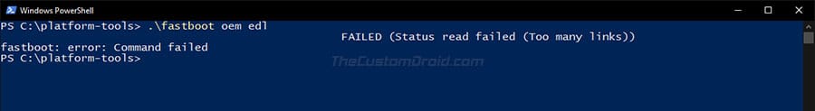 Status fail перевод. ONEPLUS Fastboot EDL.