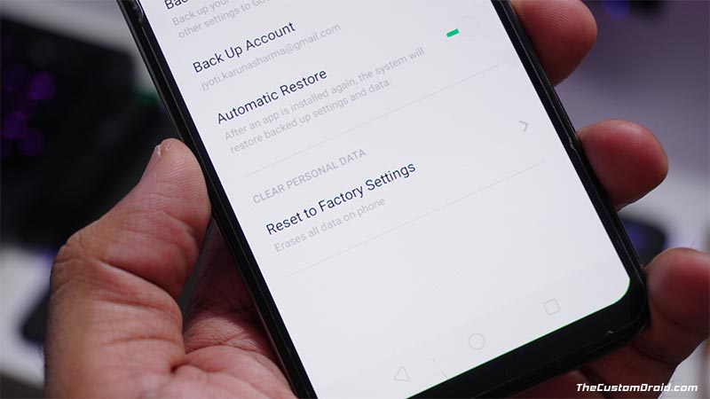 factory reeset dan wipe data