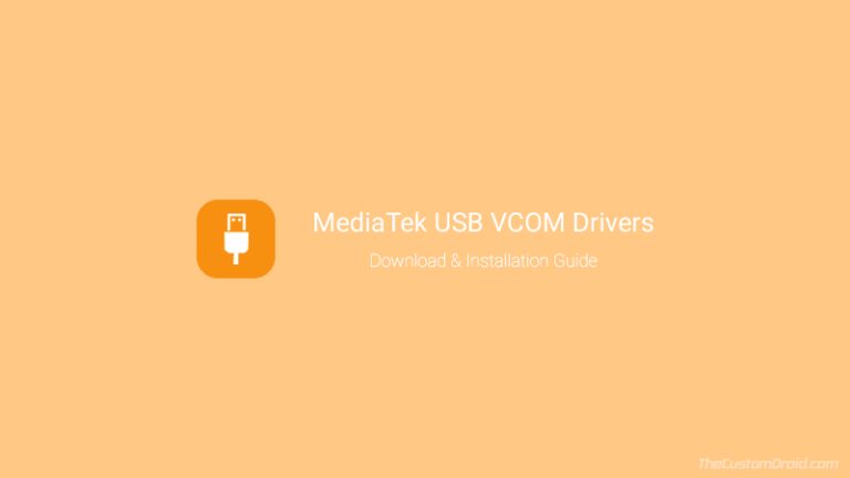 Download MediaTek USB VCOM Drivers & Installation Guide