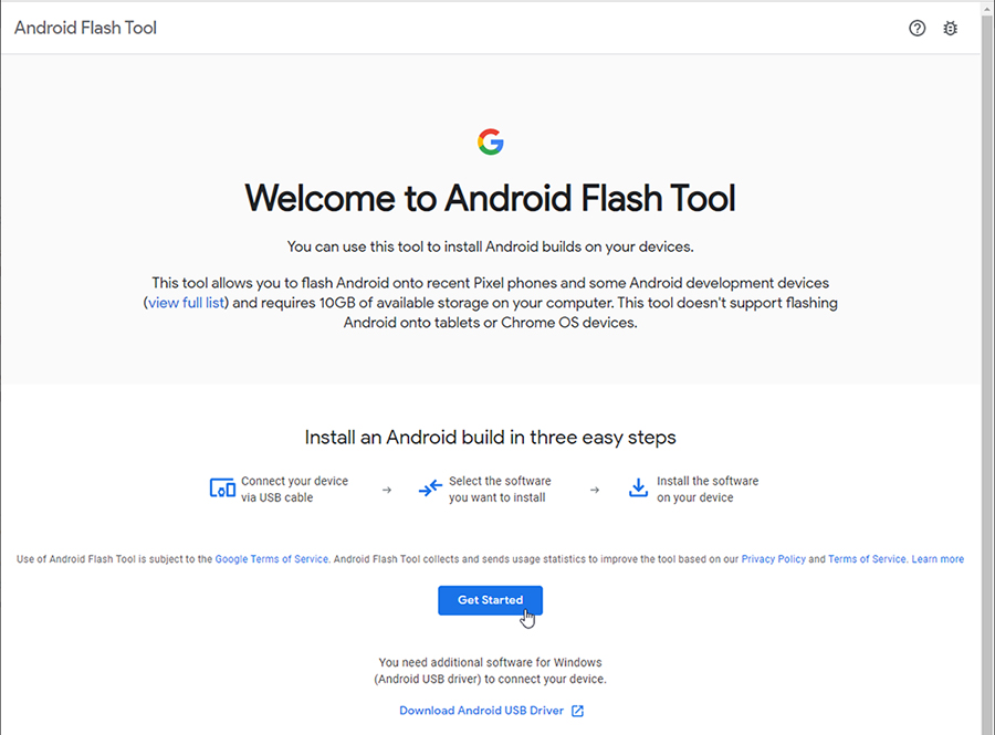 Flashing Android 11 Build using Android Flash Tool - Get Started