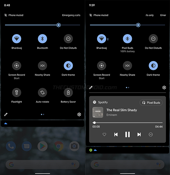 3-row/9-tile Quick Settings enabled in Android 11