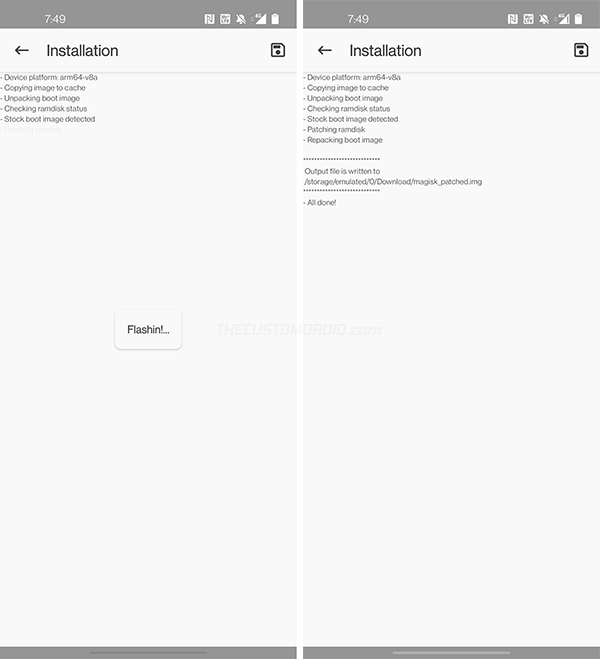 Исправление загрузочного образа OnePlus 8/8 Pro выполнено