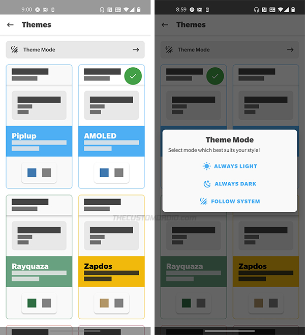 Themes in Magisk Manager v8.0.0