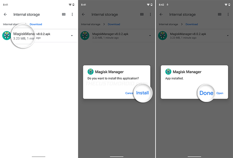 Install Magisk Manager v8.0 on your phone