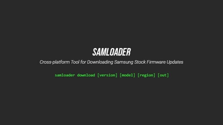 Samloader Tool - Cross-platform Samsung Stock Firmware Update Downloader