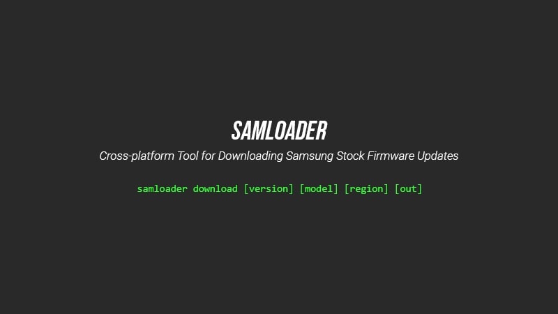 Samloader Tool - Cross-platform Samsung Stock Firmware Update Downloader